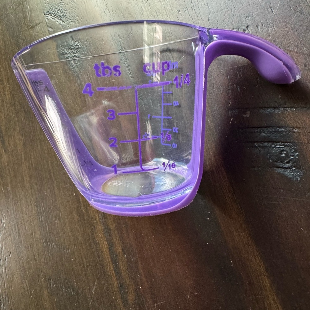 GoodCook Touch 1/4 Cup Measuring Cup - Purple - Picture 2 of 3
